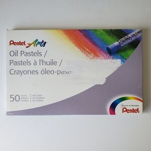 Pentel Arts Oil Pastels Assorted 50 Sticks Set NWOT